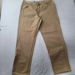 Lands End Square Rigger Men's Regular Fit Tan Denim Pants Size 40x32 Reg